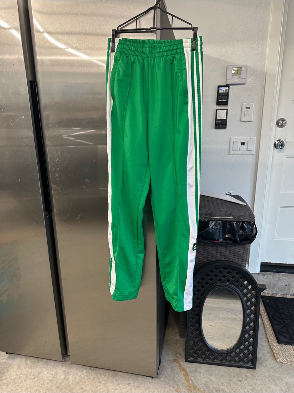 Adidas three stripes Green Track Pants women’s